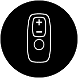 Ikonica remote control uređaja koji omogućava podešavanje na daljinu
